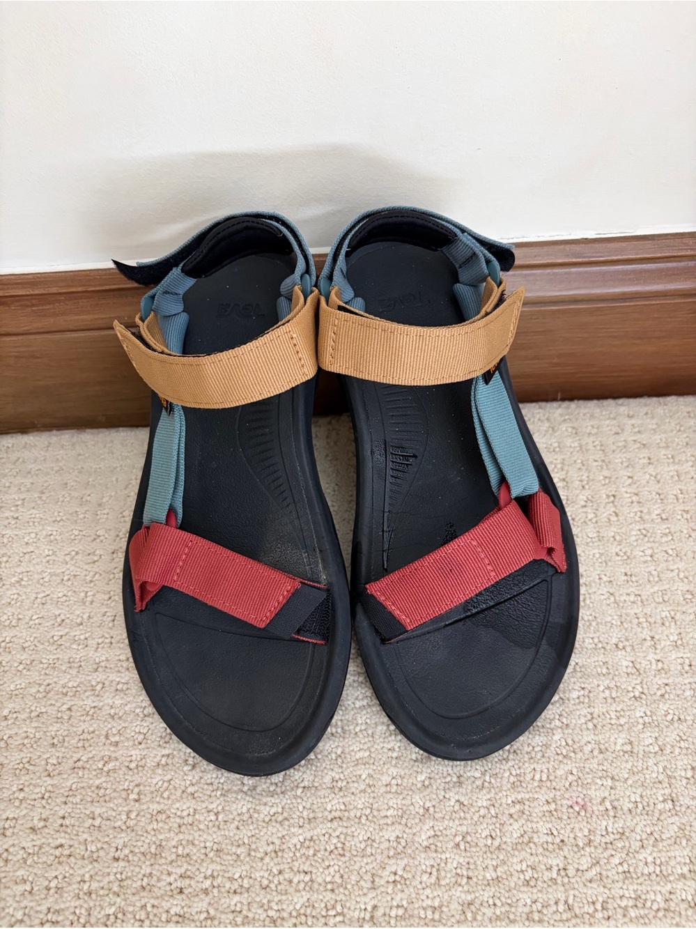 Teva Kids Multicolor Strap Sandals - Brown, Red & Teal
